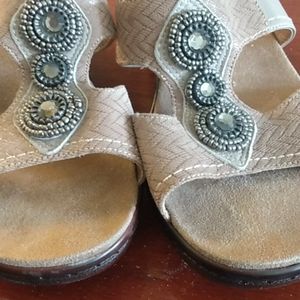 Embellished Open Toed Heeled Sandals